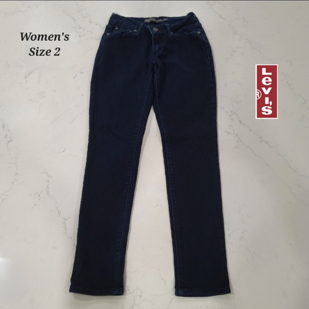 Levi's Bold Curve Mid-Rise Skinny Dark Was Jeans Women's Size 2